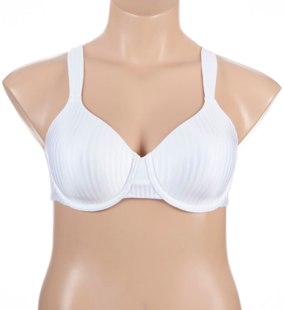 Playtex Secrets Perfectly Smooth Underwire Bra White Stripe 42DD  - Image 1