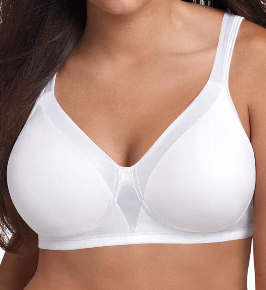 18 Hour Silky Soft Smoothing Wirefree Bra White 48C by Playtex
