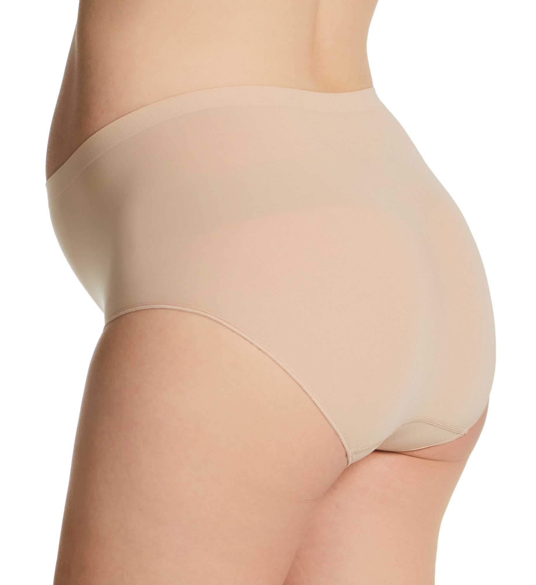 Playtex Over the Belly Maternity Brief Panty - 2 Pack CafeAuLait/CafeAuLait S  - Image 2