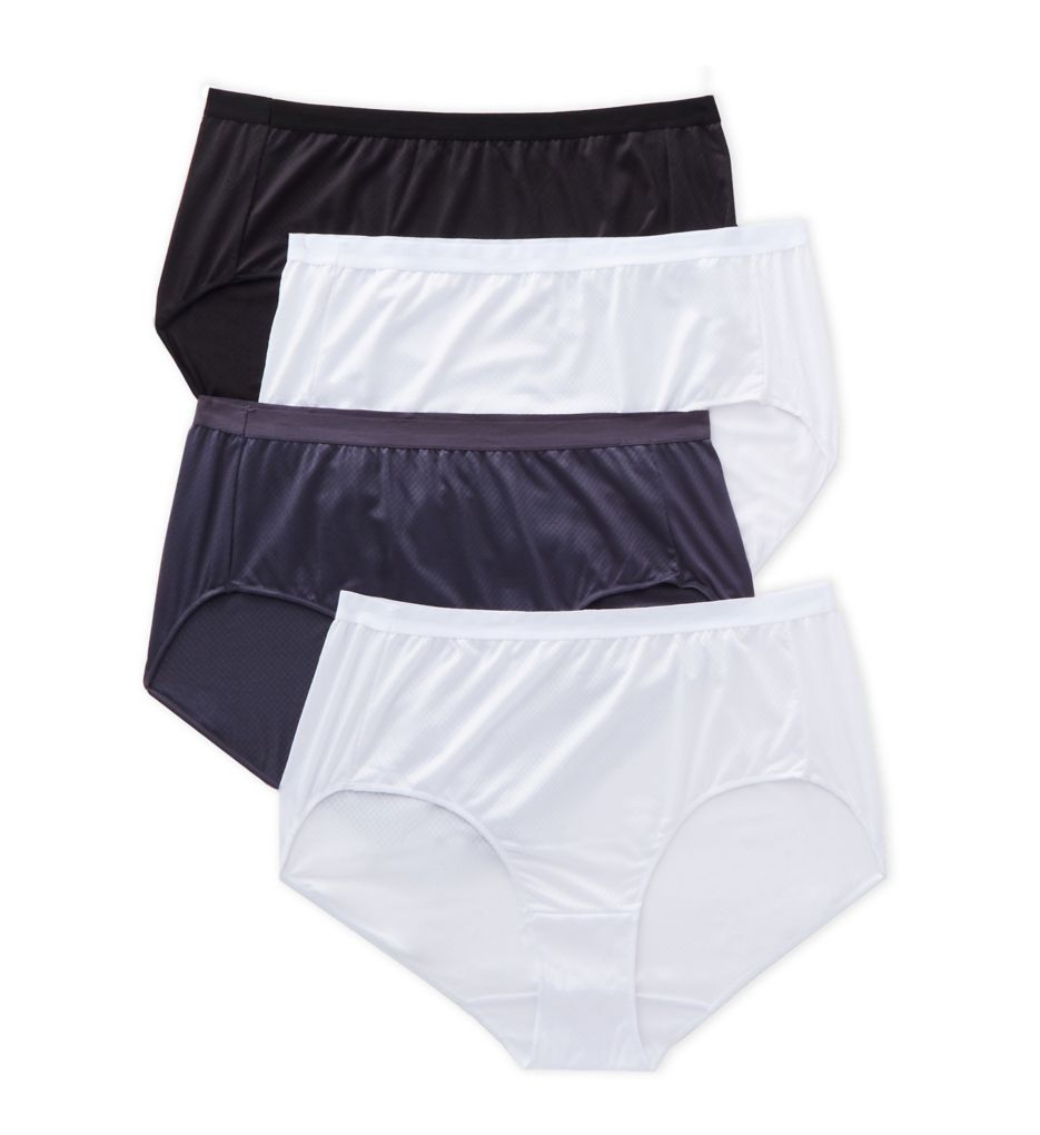 Ultra Light Brief Panty - 4 Pack Wht/PprCornGey/Wht/Blk 9 by Playtex