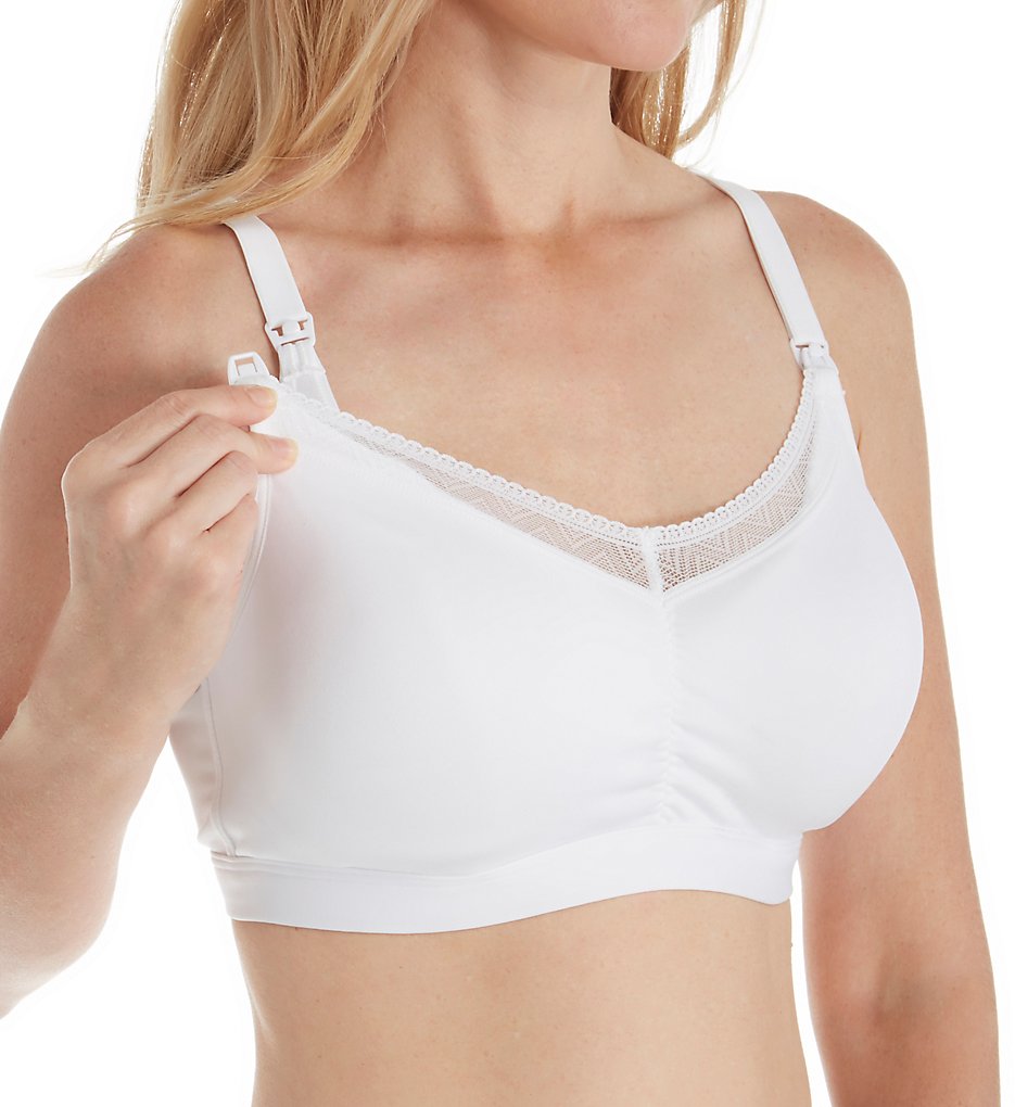 Playtex US3002 Shaping Foam Wirefree Nursing Bra with Lace (White)