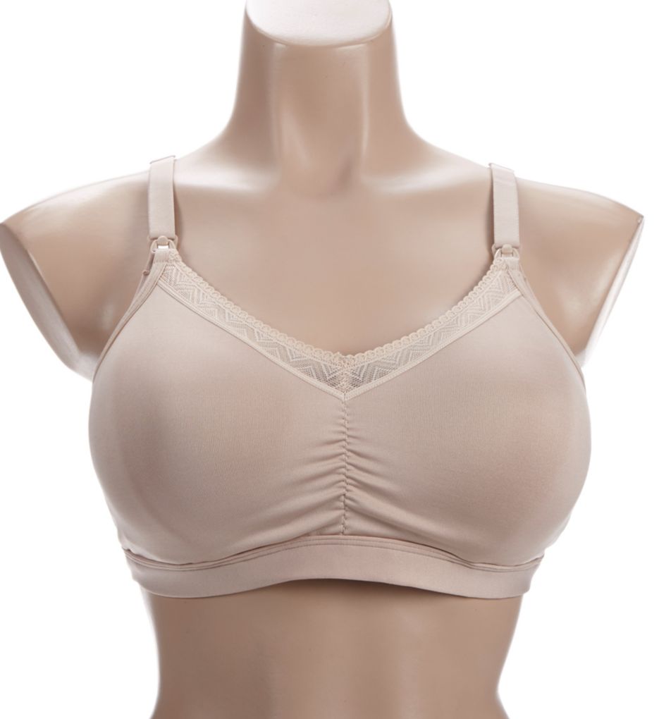 Playtex Nursing Shaping Foam Wirefree Bra with Lace White M Women's