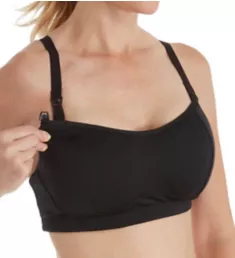 Wirefree Racerback Nursing Sports Bra Black S