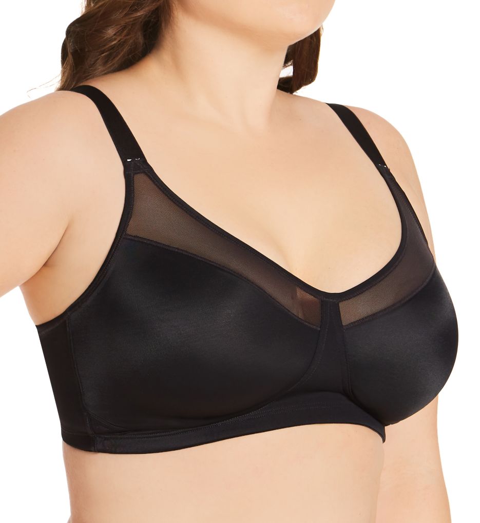 18 Hour Smoothing Minimizer Wirefree Bra Black 36D