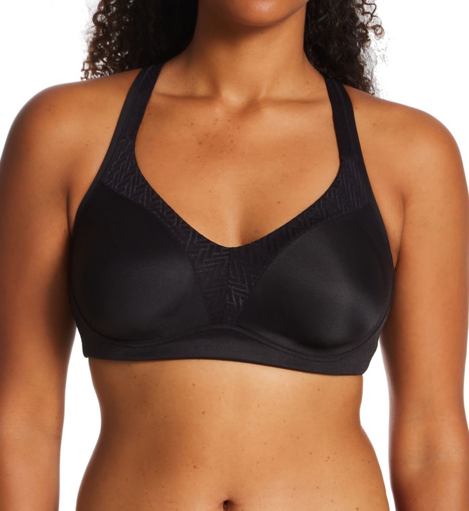 18 Hour Comfort Strap Front Close Bra Black 40B by