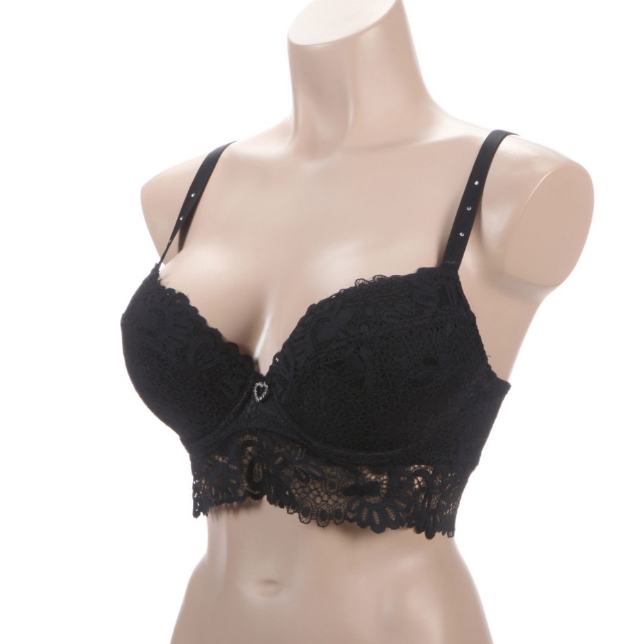 Pour Moi Bling It On Padded Underwired Plunge Longline Bra