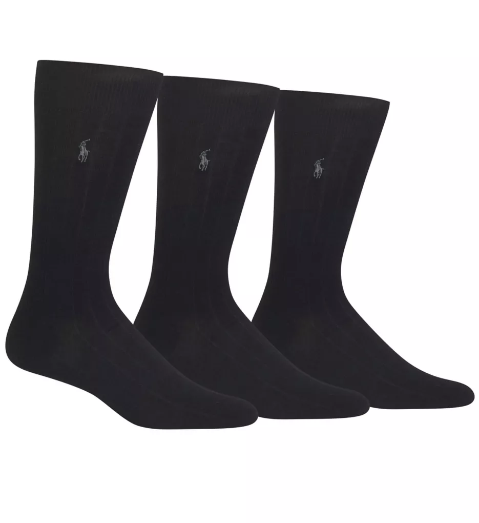 Merino Wool Dress Socks - 3 Pack BLK O/S