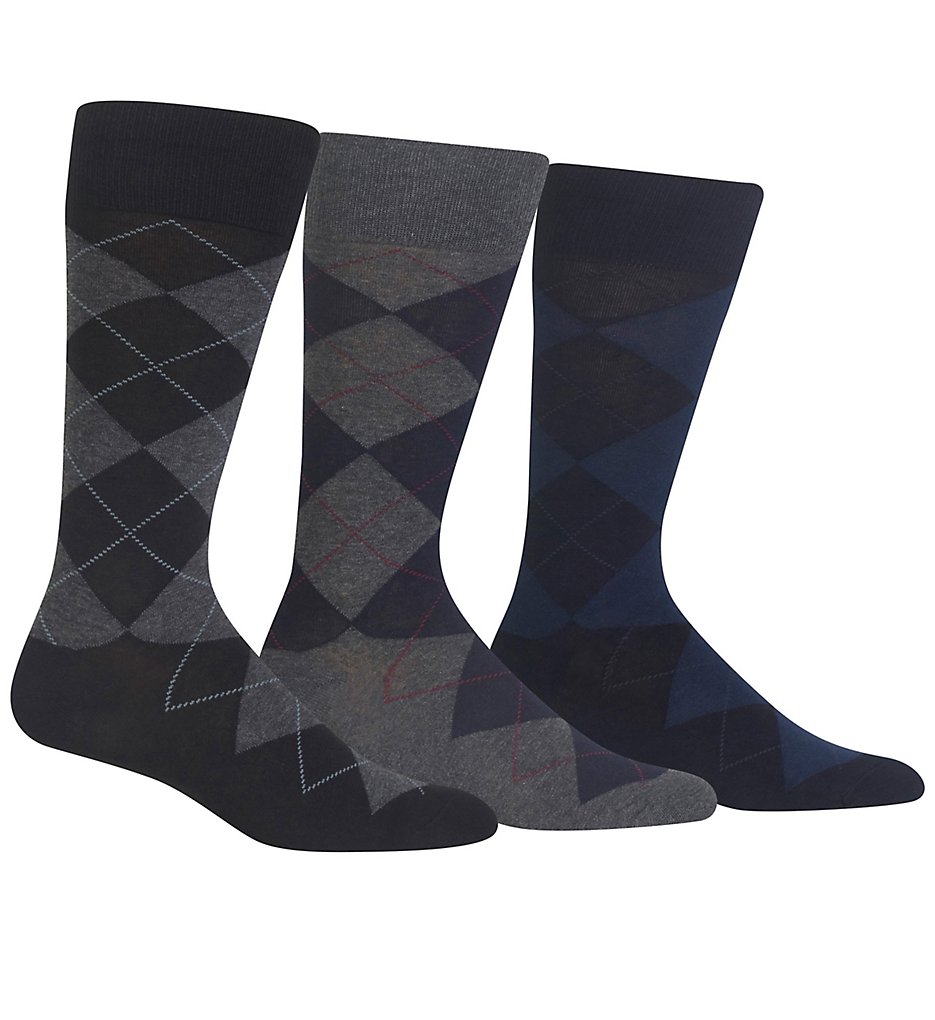 Polo Ralph Lauren 8091PK Classic Argyle Cotton Socks - 3 Pack (Assorted)