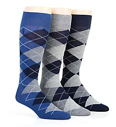 Big and Tall Classic Argyle Cotton Socks - 3 Pack NVGYH O/S