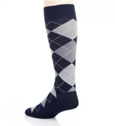 Big and Tall Classic Argyle Cotton Socks - 3 Pack BLKGY O/S