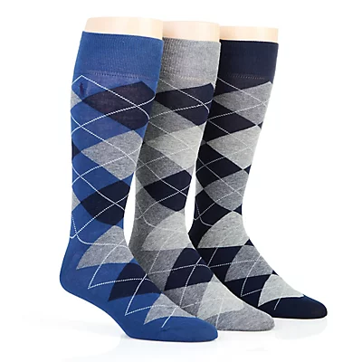Big and Tall Classic Argyle Cotton Socks - 3 Pack
