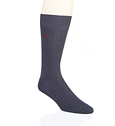 Solid Rib Pima Cotton Wool Dress Sock ch5807 O/S