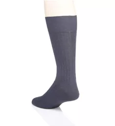 Solid Rib Pima Cotton Wool Dress Sock