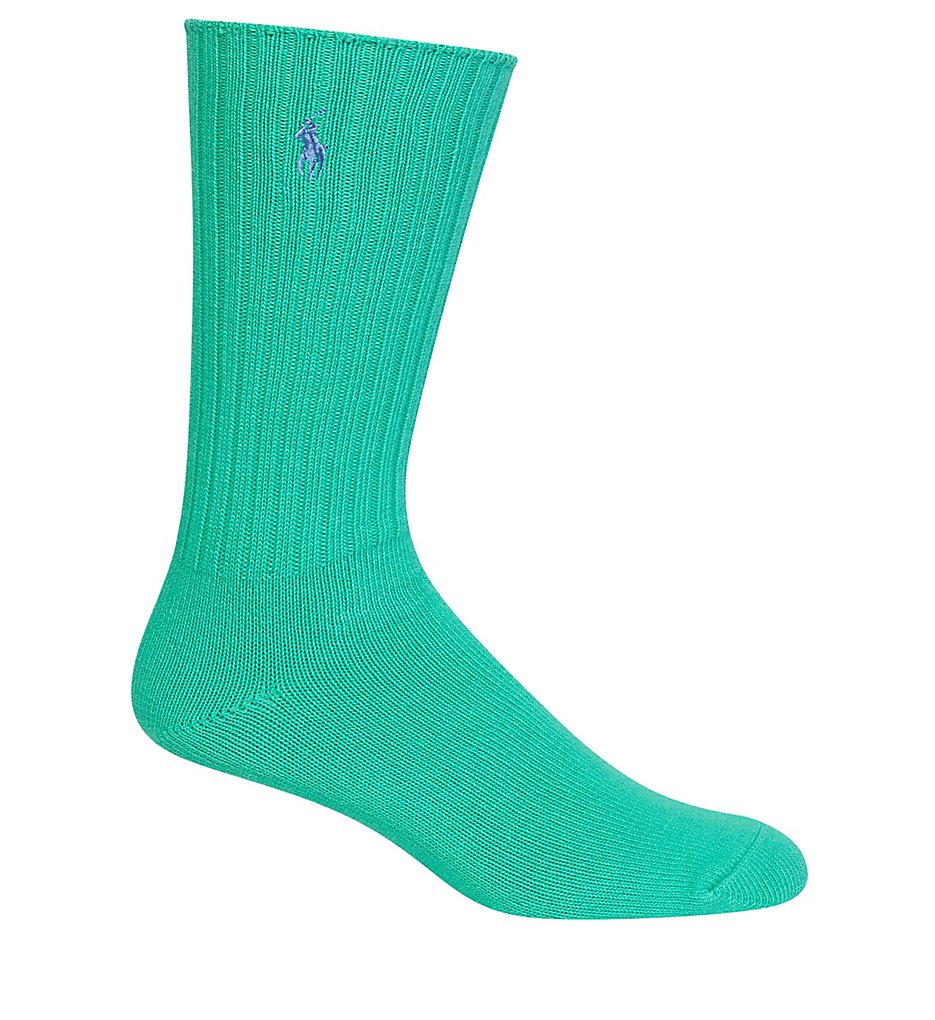 Polo Ralph Lauren 8205 Cotton Crew Sock with Polo Embroidery (Carlisle Green)