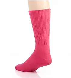 Cotton Crew Sock with Polo Embroidery BrPink O/S