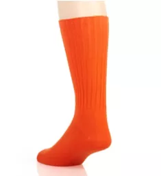 Cotton Crew Sock with Polo Embroidery Bright Orange O/S