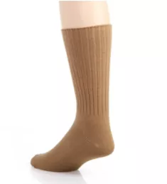 Cotton Crew Sock with Polo Embroidery KHAKI O/S