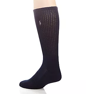 Performance Solid Cotton Crew Sock - 6 Pack Denim412 O/S