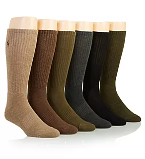 Casual Crew Sock - 6 Pack Assorted O/S