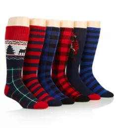 Artic Holiday Bear Crew Sock - 6 Pack