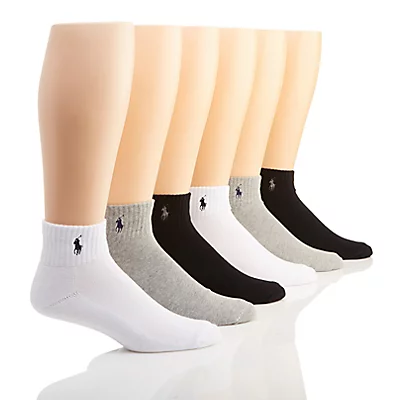 Cushioned Quarter Socks - 6 Pack