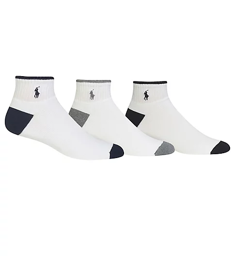 Polo Ralph Lauren Cushioned Cotton 1/4 Top Socks - 3 Pack 824004