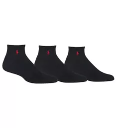 Cotton Cushioned Quarter Golf Socks - 3 Pack 001 O/S