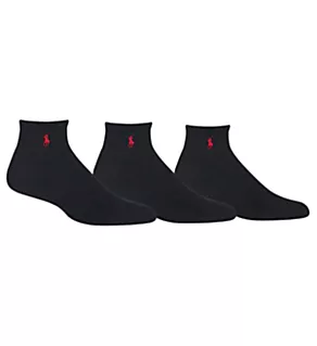 Cotton Cushioned Quarter Golf Socks - 3 Pack 001 O/S