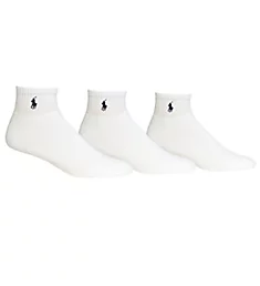 Cotton Cushioned Quarter Golf Socks - 3 Pack 100 O/S