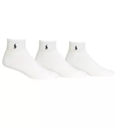 Cotton Cushioned Quarter Golf Socks - 3 Pack 100 O/S