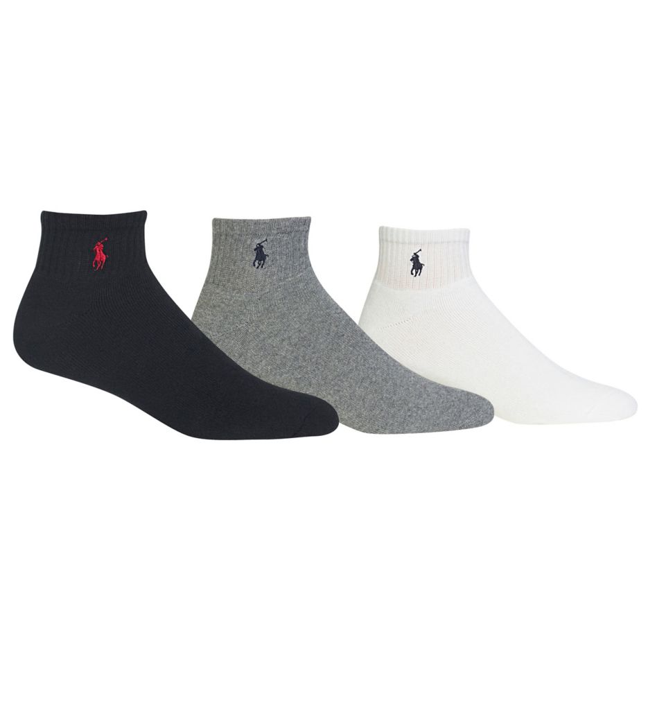 Cotton Cushioned Quarter Golf Socks - 3 Pack-gs