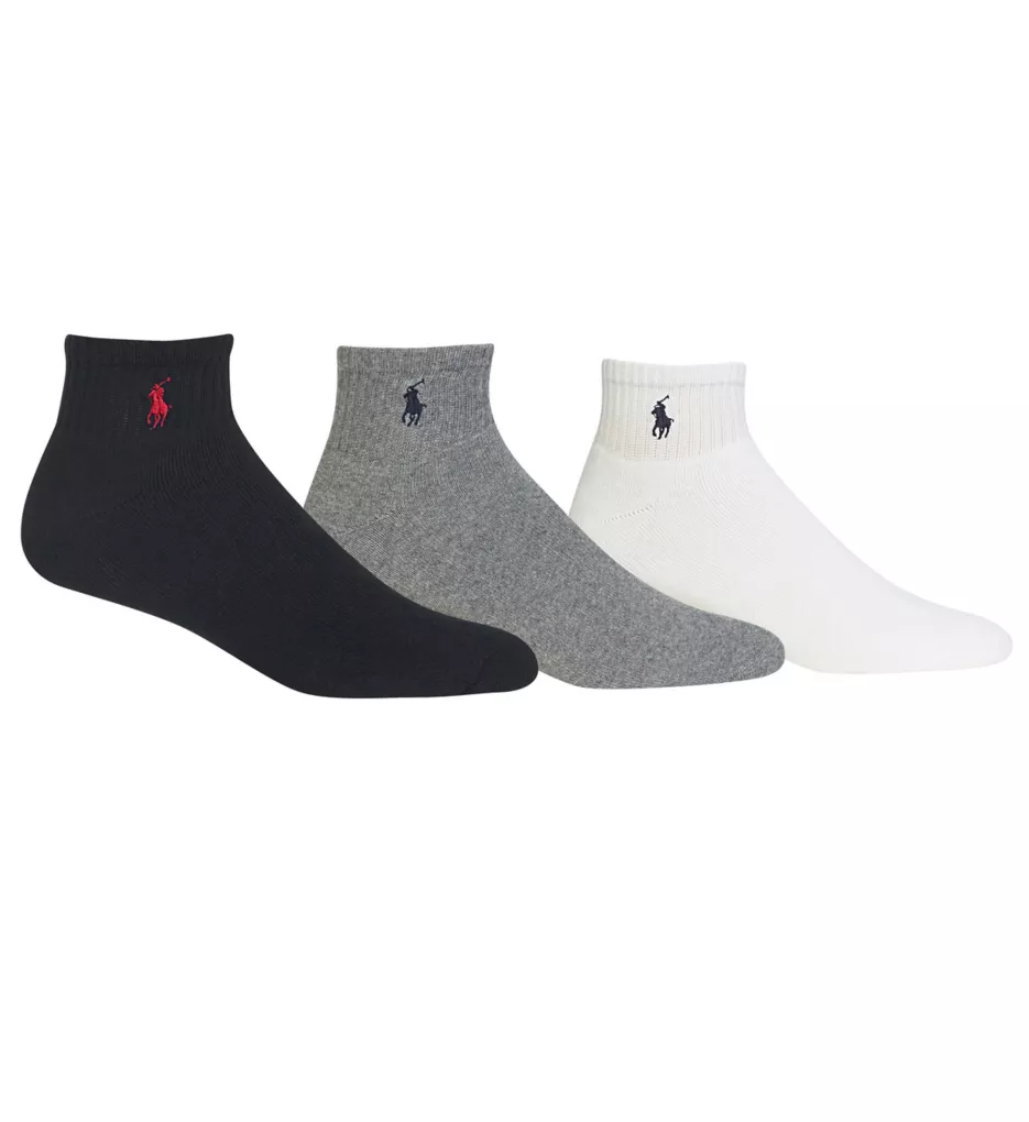 Outside Terry Sneaker Liner Socks - 3 Pack Bast O/S by Ralph Lauren