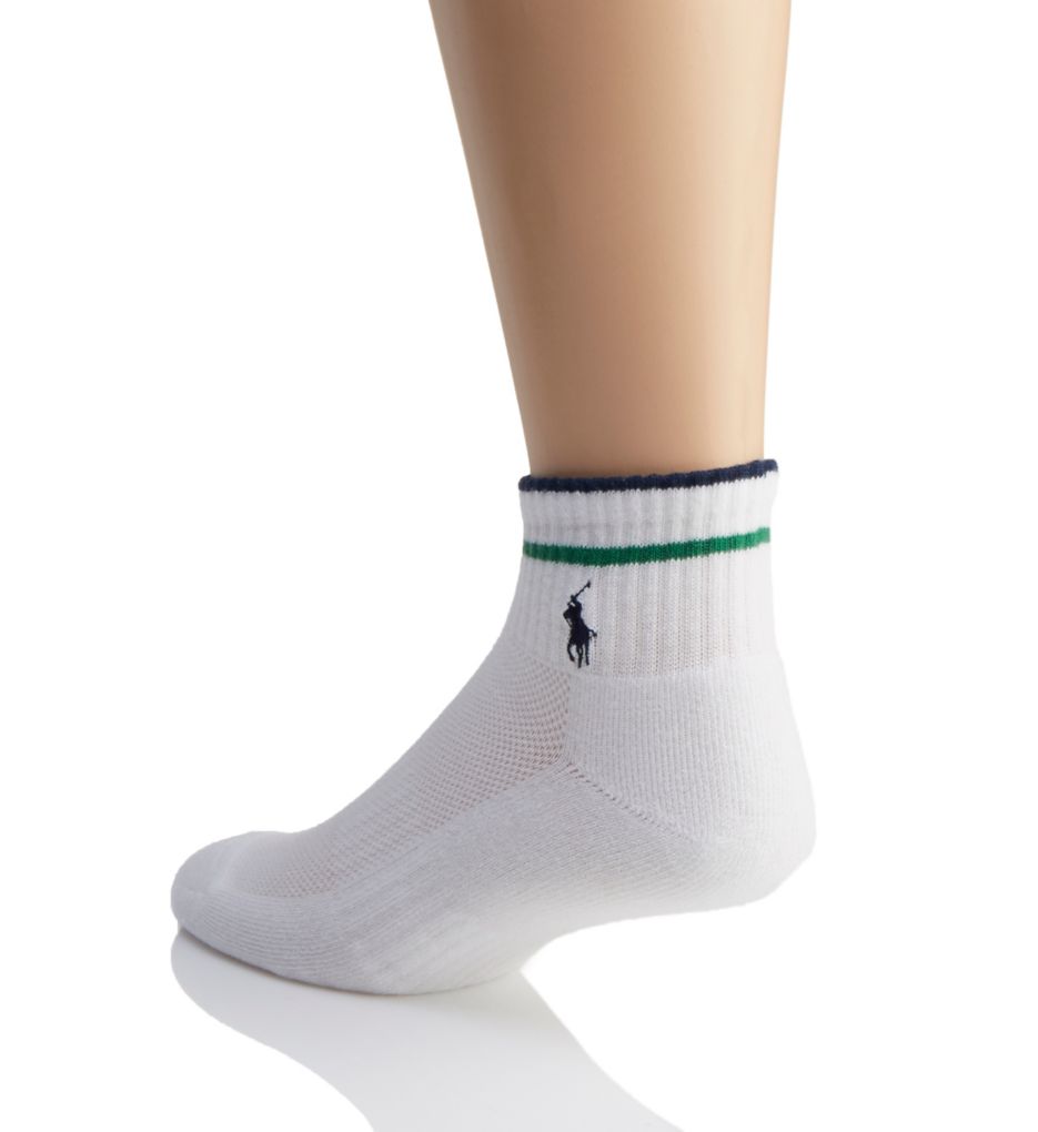 Stripe Low Cut Athletic Socks - 3 Pack-bs