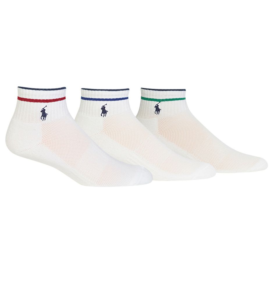 Stripe Low Cut Athletic Socks - 3 Pack-gs