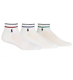 Stripe Low Cut Athletic Socks - 3 Pack