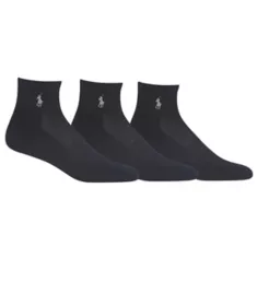 Tech Athletic Quarter Top Socks - 3 Pack BLK O/S