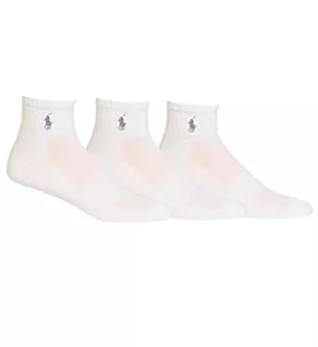 Tech Athletic Quarter Top Socks - 3 Pack WHT O/S