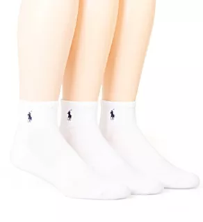 Golf Classic Quarter Socks - 3 Pack wht O/S