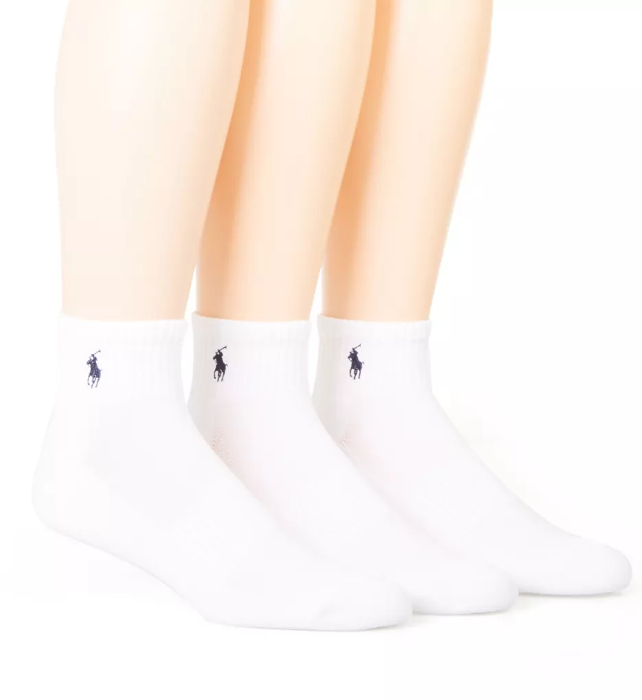 Cotton Cushioned Quarter Golf Socks 3 Pack by Polo Ralph Lauren
