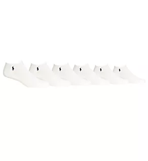 Cushioned Cotton No Show Socks - 6 Pack WHT O/S