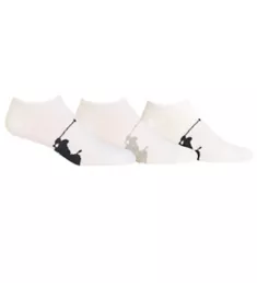 Big Polo Player No Show Socks - 3 Pack 100 O/S