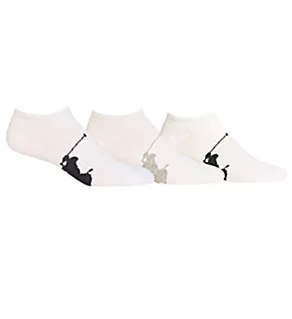Big Polo Player No Show Socks - 3 Pack 100 O/S