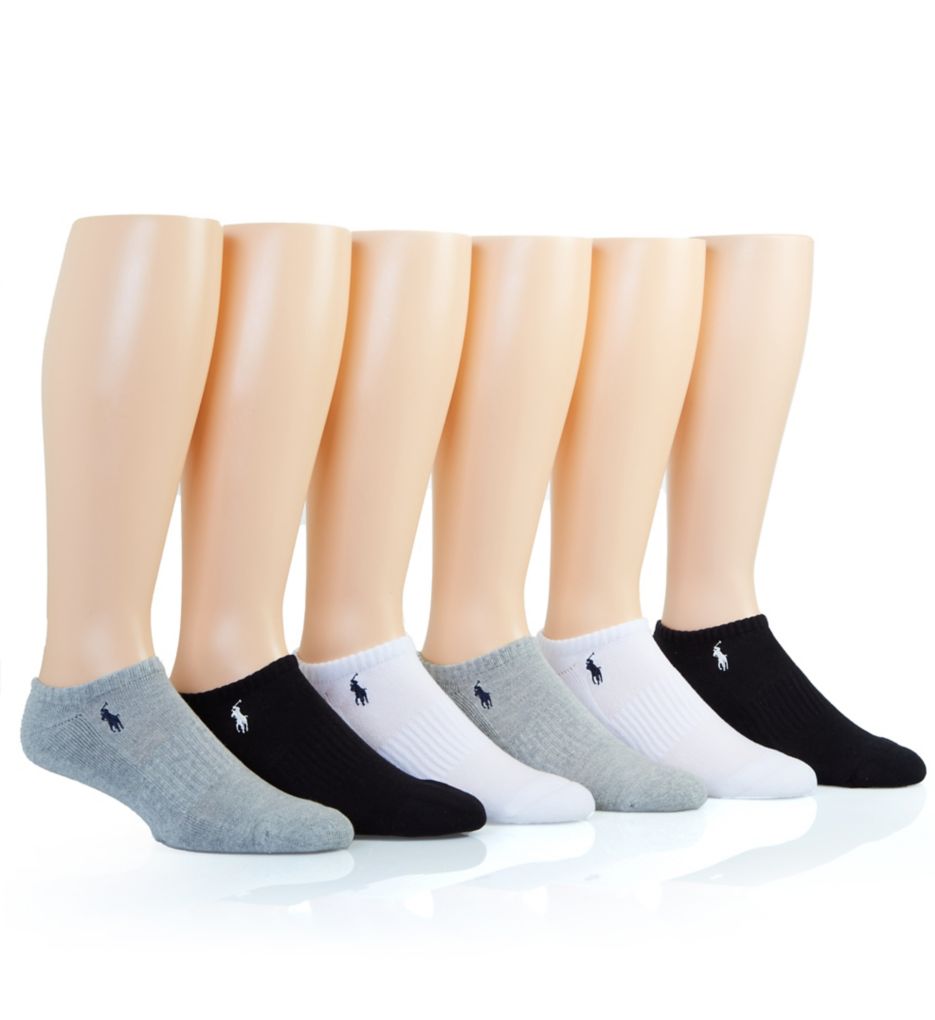 Cushioned Cotton Low Cut Socks - 6 Pack Ghast O/S by Polo Ralph Lauren