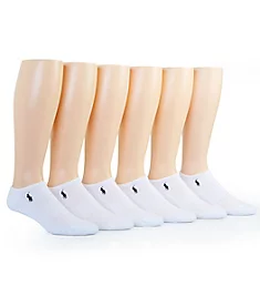 Cushioned Cotton Low Cut Socks - 6 Pack White O/S
