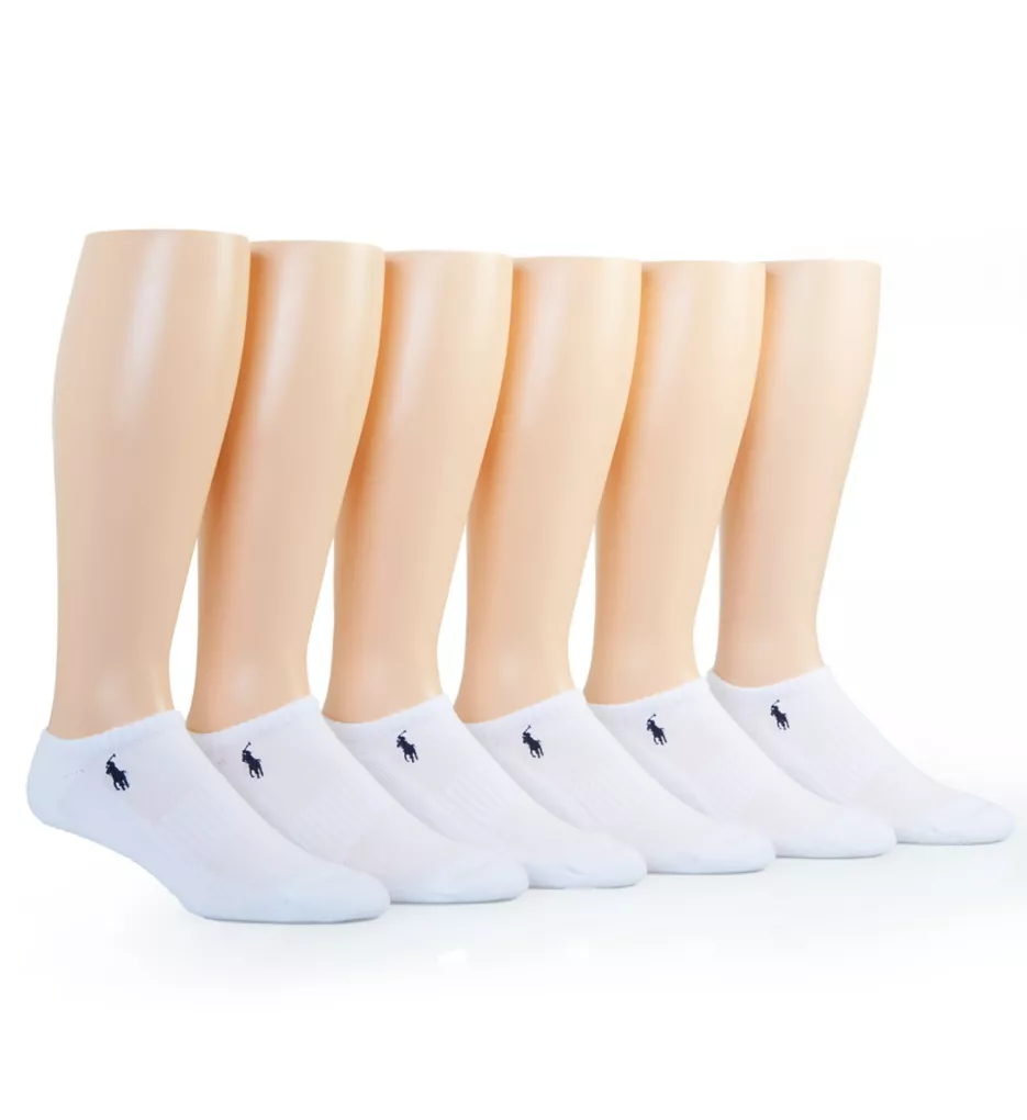 Cushioned Cotton Low Cut Socks - 6 Pack White O/S