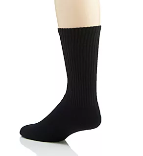 Cushioned Foot Ribbed Crew Sock - 3 Pack Assorted O/S