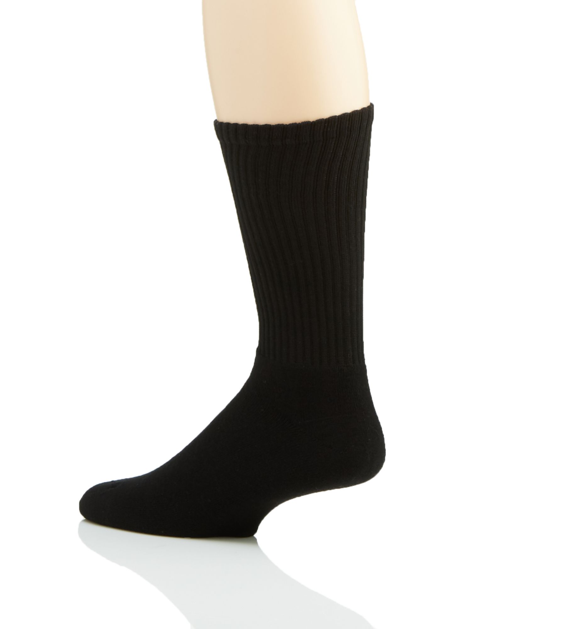 Polo Ralph Lauren Cushioned Foot Ribbed Crew Sock - 3 Pack Black O/S  - Image 2
