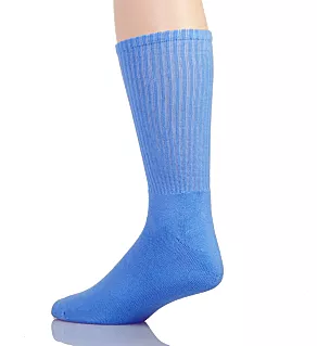 Cushioned Foot Ribbed Crew Sock - 3 Pack Pink O/S