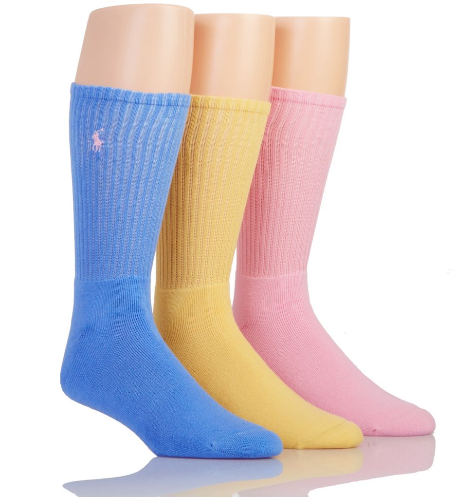 Cushioned Foot Ribbed Crew Sock - 3 Pack