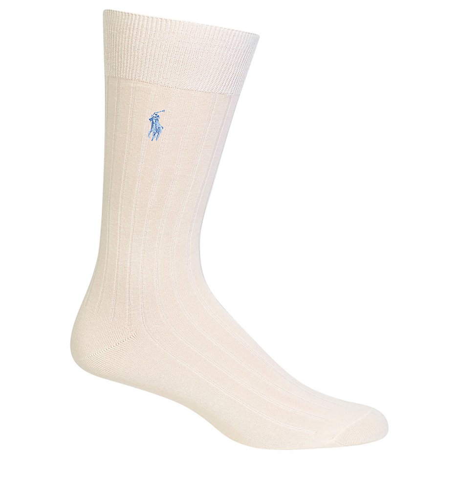 Polo Ralph Lauren 84831 Egyptian Cotton Rib Crew Sock (Ivory)